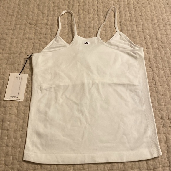 Splits59 white Loren Seamless Waistlength tank M/L. NWT - Picture 4 of 7